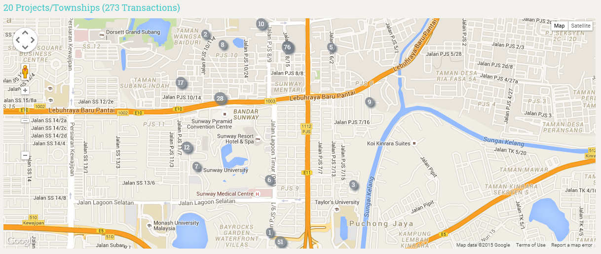 Transact Map Indah Villa at Bandar Sunway | Property Malaysia